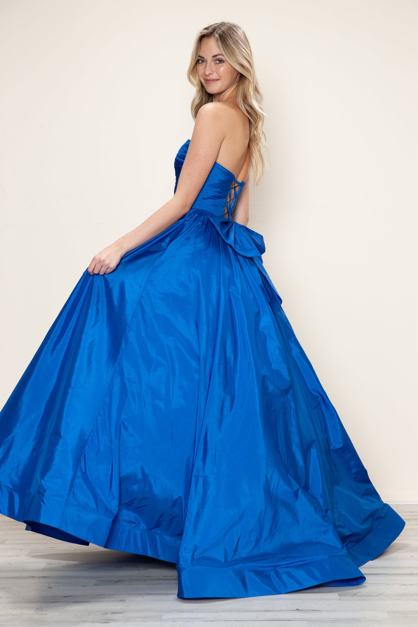 Prom Dresses A Line Long Formal Ruched Prom Dress Royal