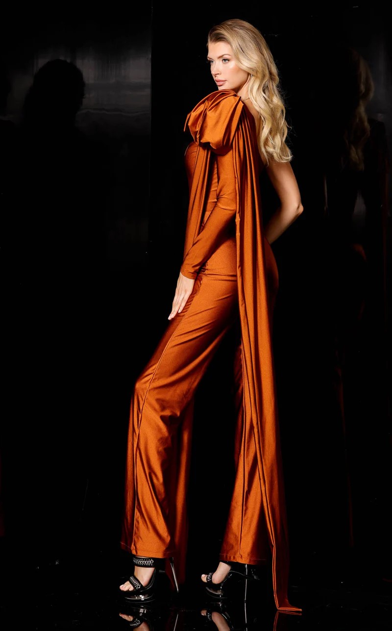 Jumpsuit Long Formal Fitted Jumpsuit Copper