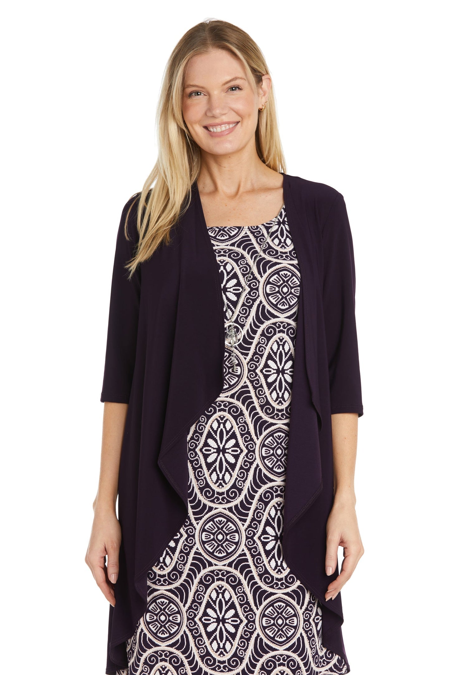 Mother of the Bride Dresses Floral Short Jacket Mother of the Bride Plus Size Dress Eggplant