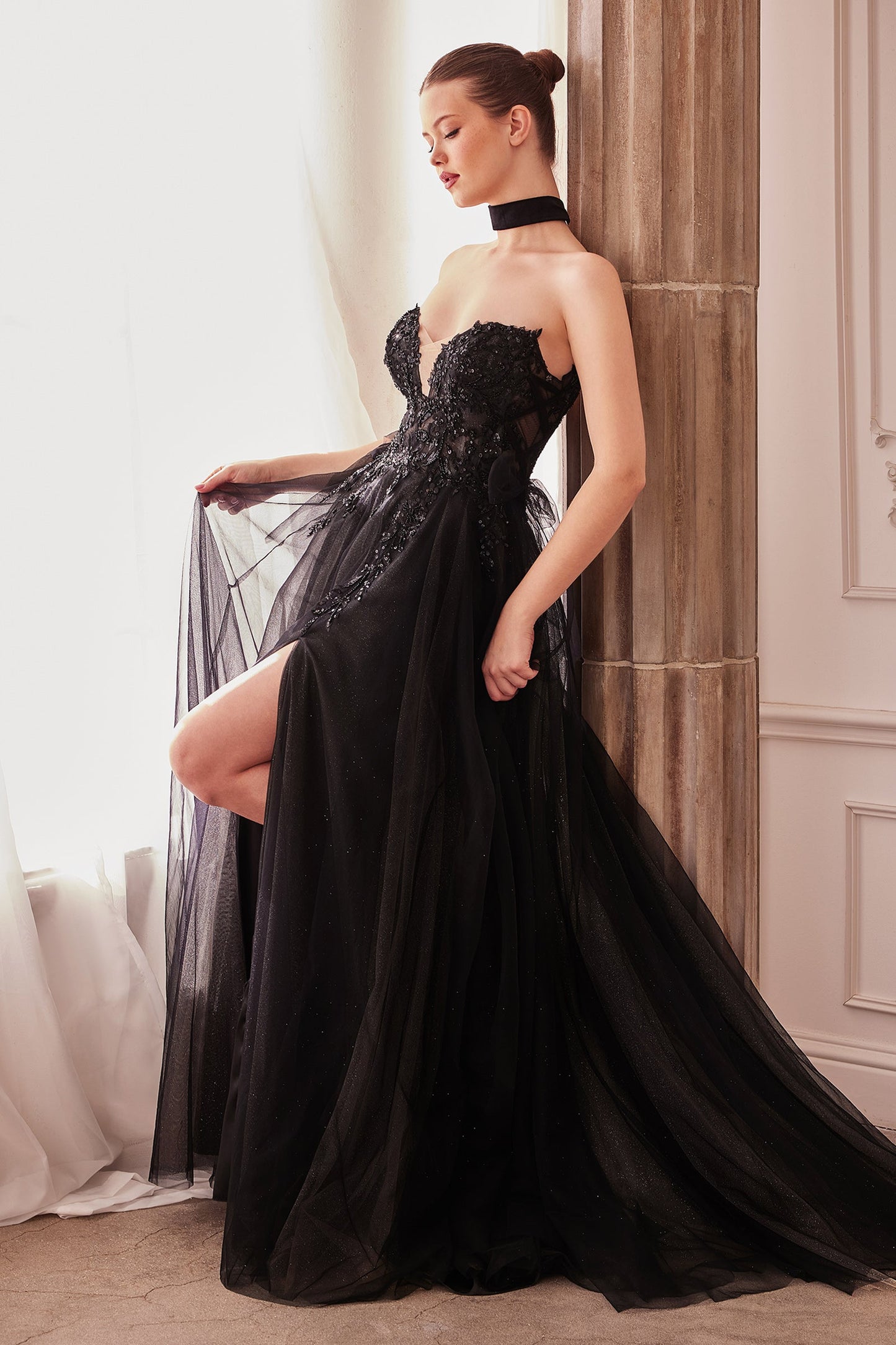 Prom Dresses Long Glitter A Line Formal Prom Dress Black