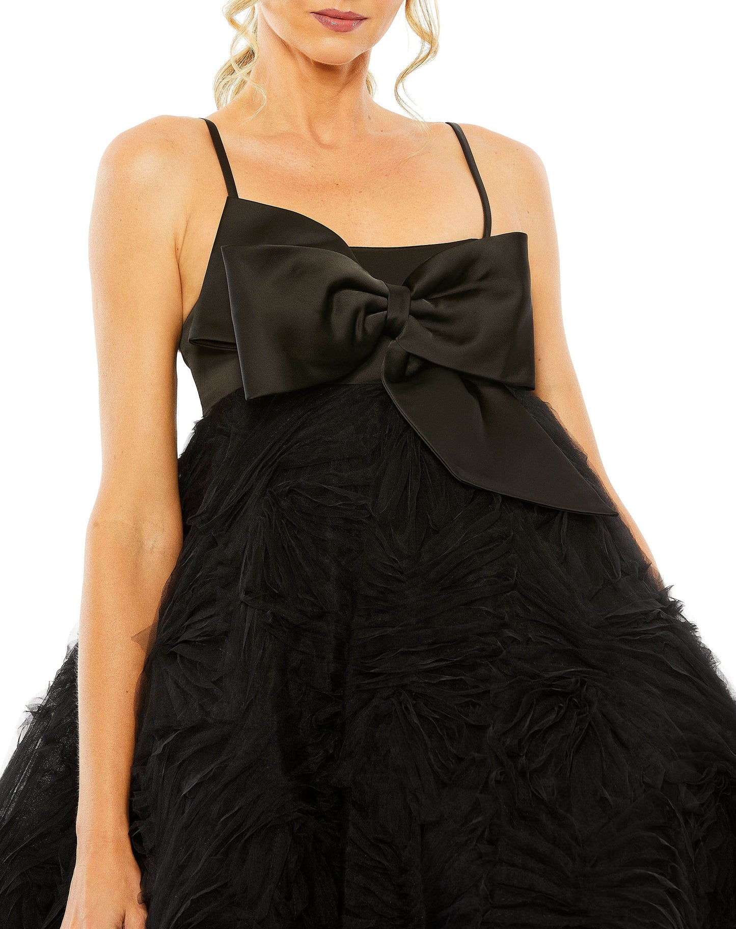 Cocktail Dresses Bow Front Mini Cocktail Dress Black