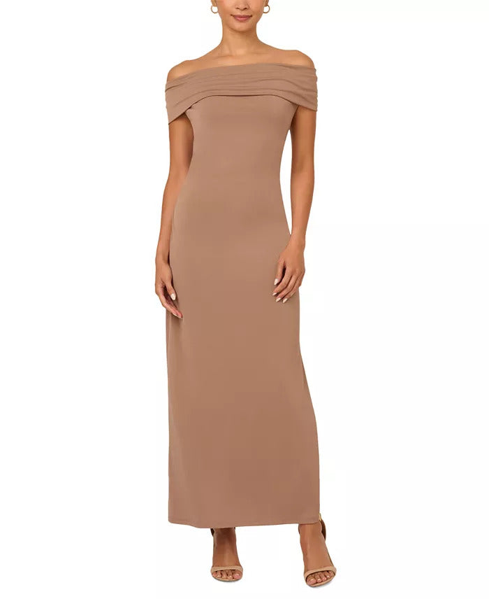 Formal Dresses Fitted Long Formal Evening Dress Taupe