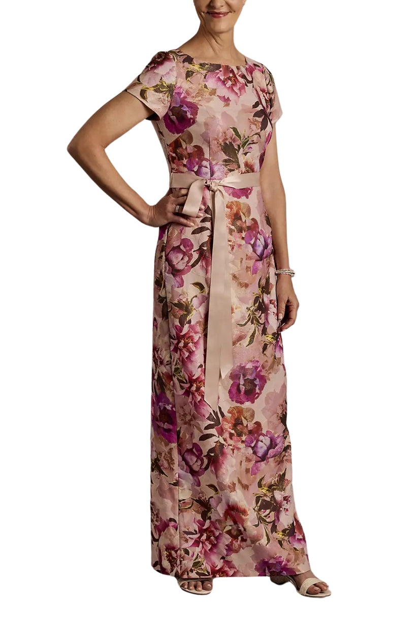 Formal Dresses Long Formal Floral Print Evening Dress Blush Multi