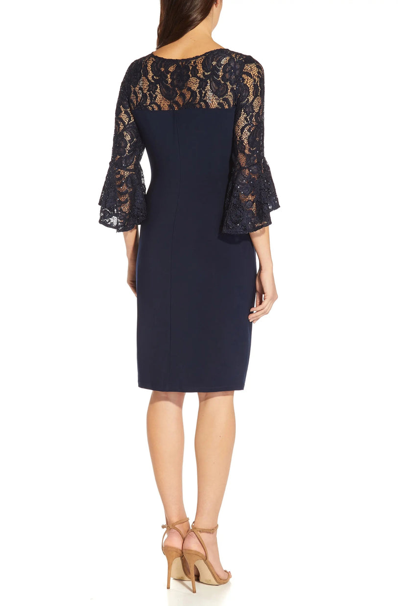 Cocktail Dresses Short  Cocktail Sequin Lace Fitted Dress Midnight