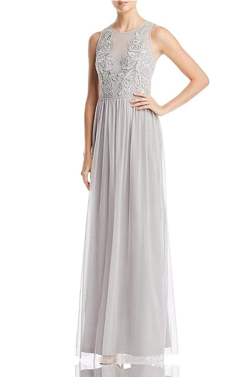 Formal Dresses Long Formal A Line Evening Dress Bridal Silver