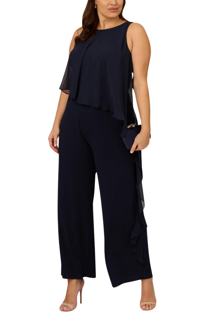 Plus Size Dresses Plus Size Long Formal Wide Leg Jumpsuit Midnight