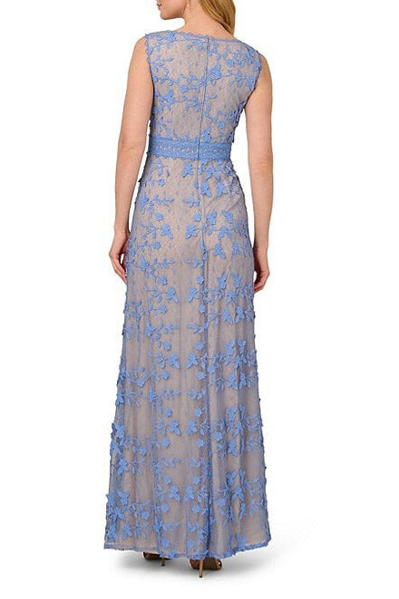 Prom Dresses Long Formal Floral Lace Evening Prom Dress Peri Blue
