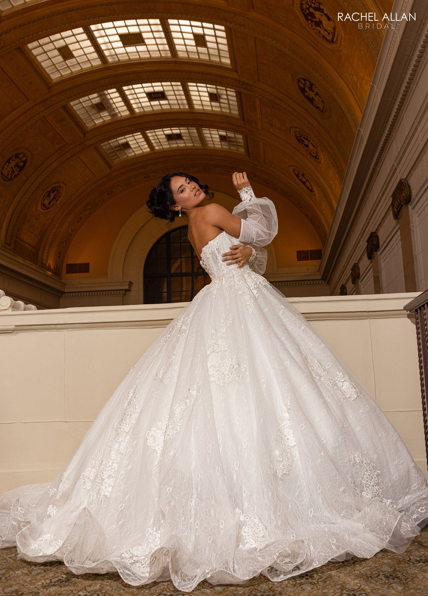 Wedding Dresses Long Floral Beaded Wedding Dress Ivory