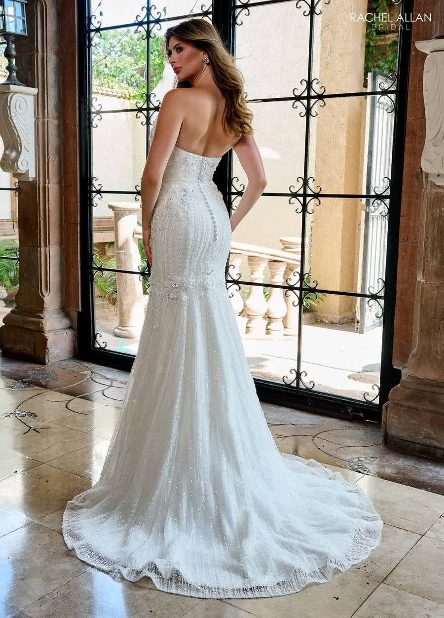 Wedding Dresses Beaded Floral Long Mermaid Wedding Dress Ivory