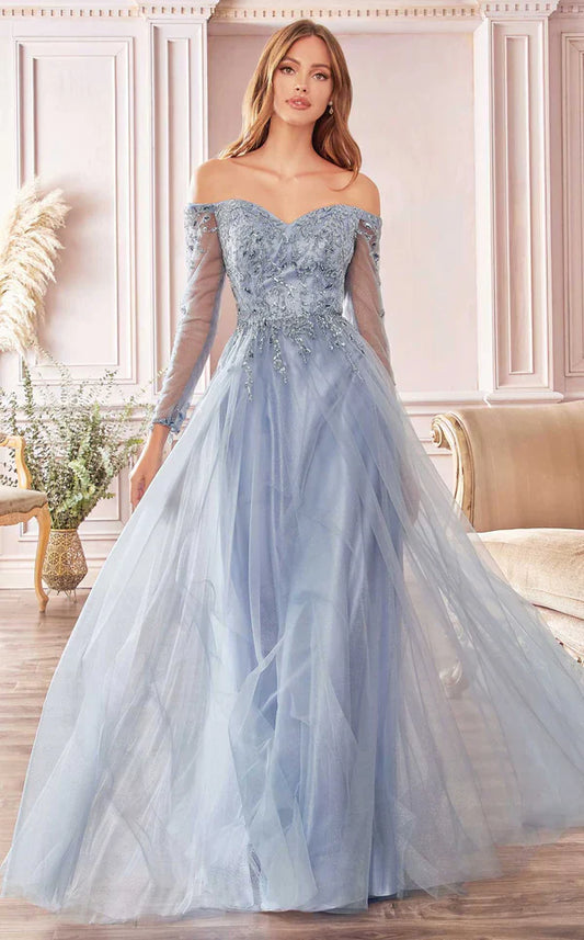 فستان رسمي بدون أكتاف من LaDivine CD0172