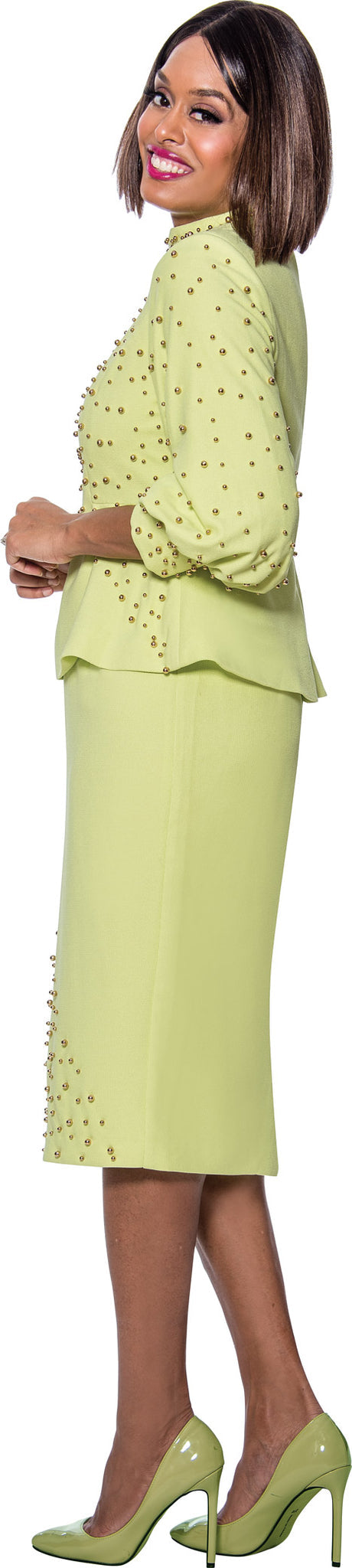 Plus Size Dresses Formal Short Skirt Set Lime