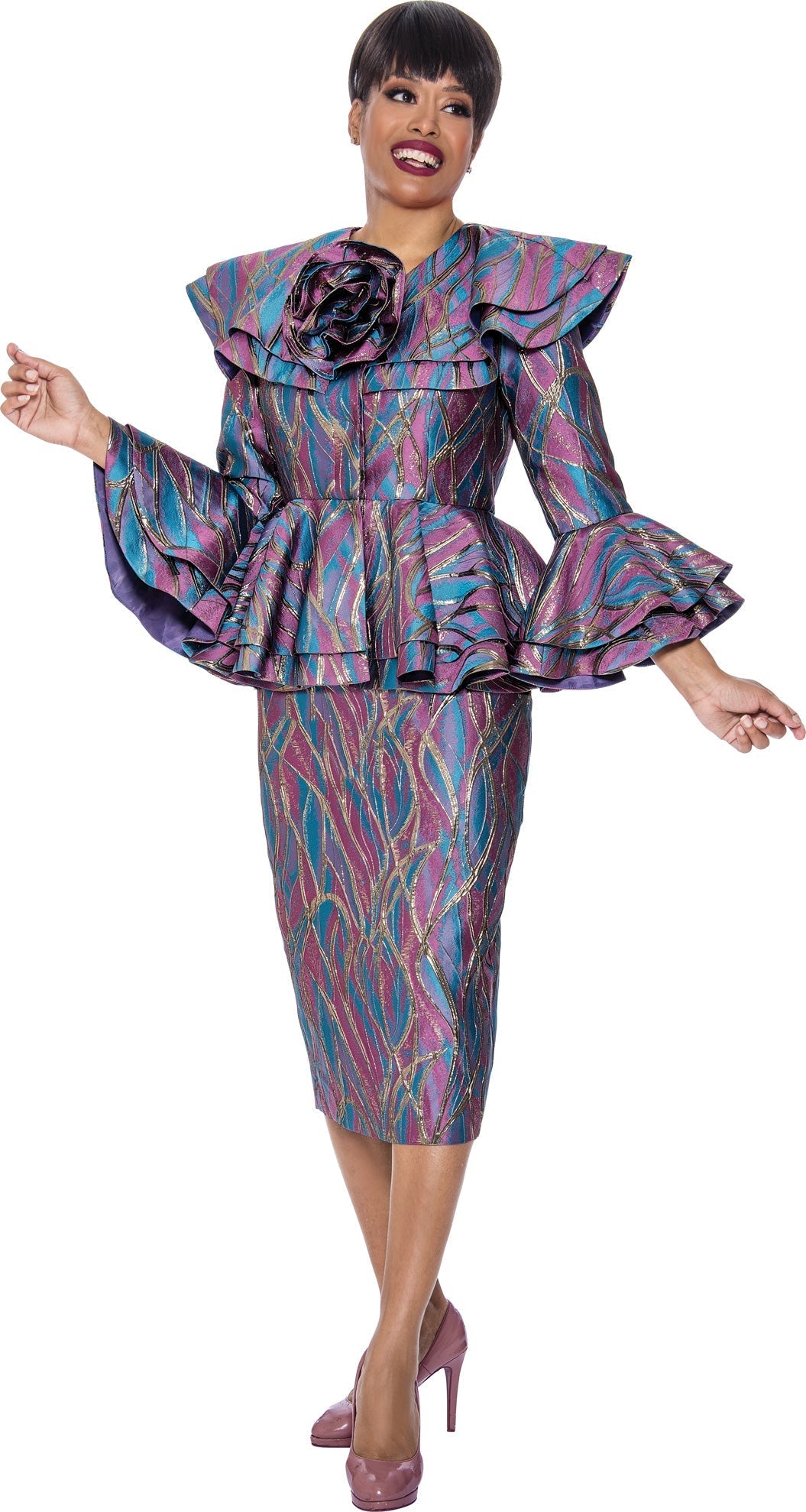 Plus Size Dresses Skirt Suit Multi Short Dress Multi