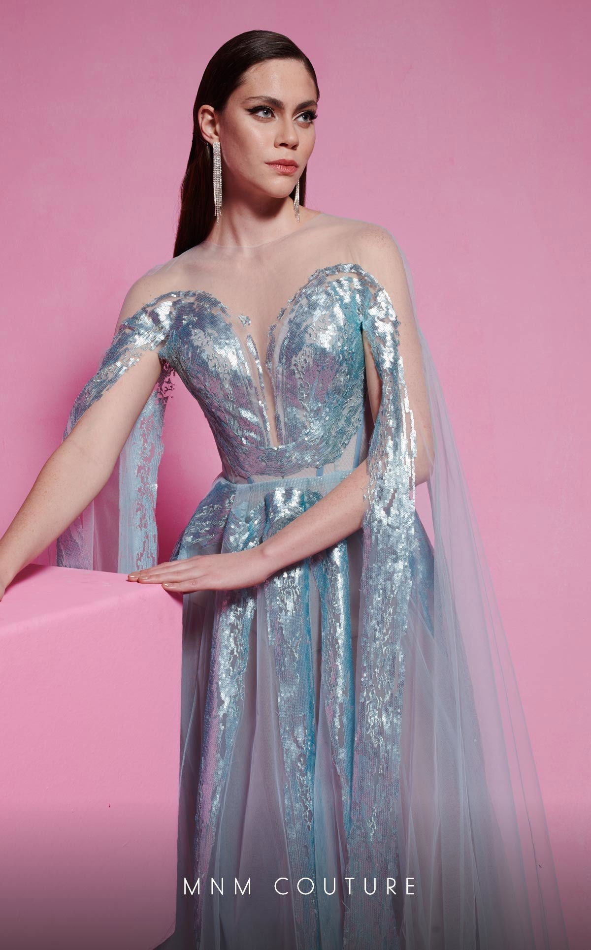 Formal Dresses Beaded Long Formal A Line Evening Dress Mint