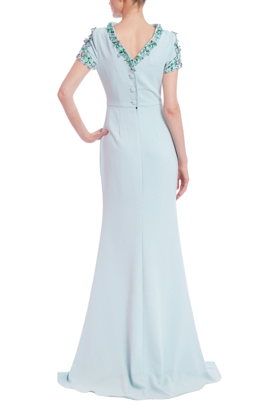 Formal Dresses Fitted Formal Long Dress Seafoam