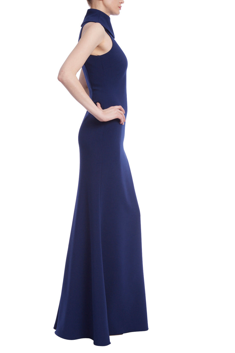 Formal Dresses Fitted Long Formal Evening Dress Navy
