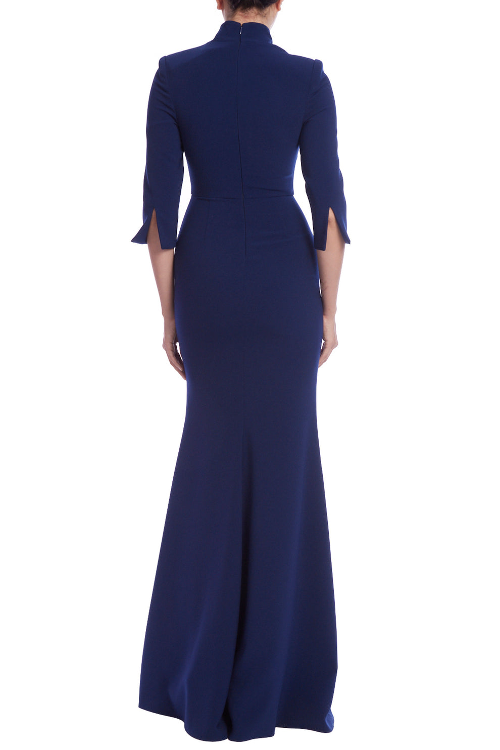 Formal Dresses Fitted Long Formal Beaded Evening Dress Navy