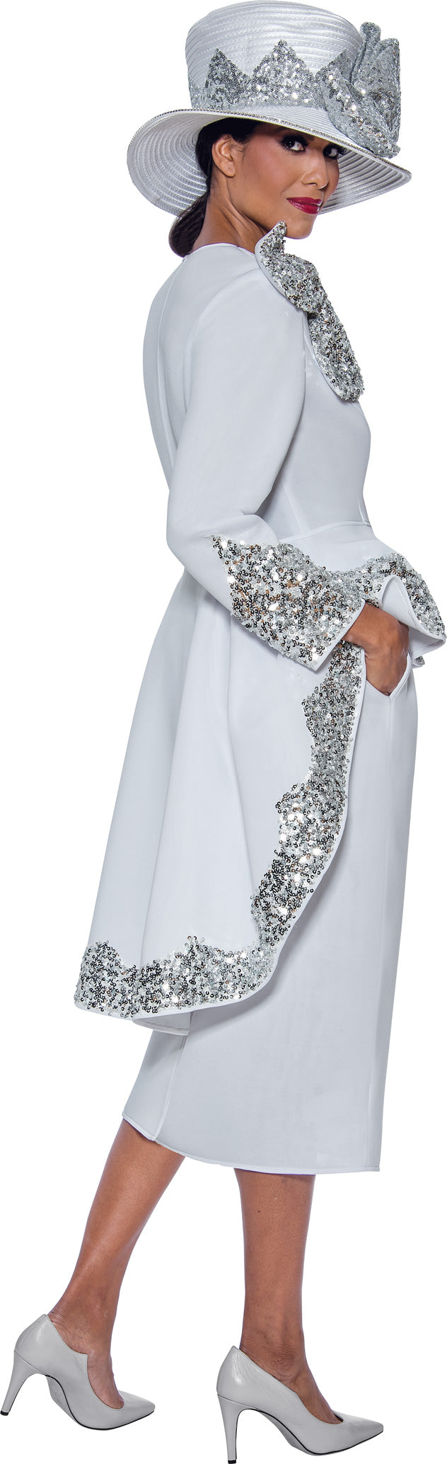 Plus Size Dresses Sequin Plus Size Mother of the Bride Overskirt Dress White