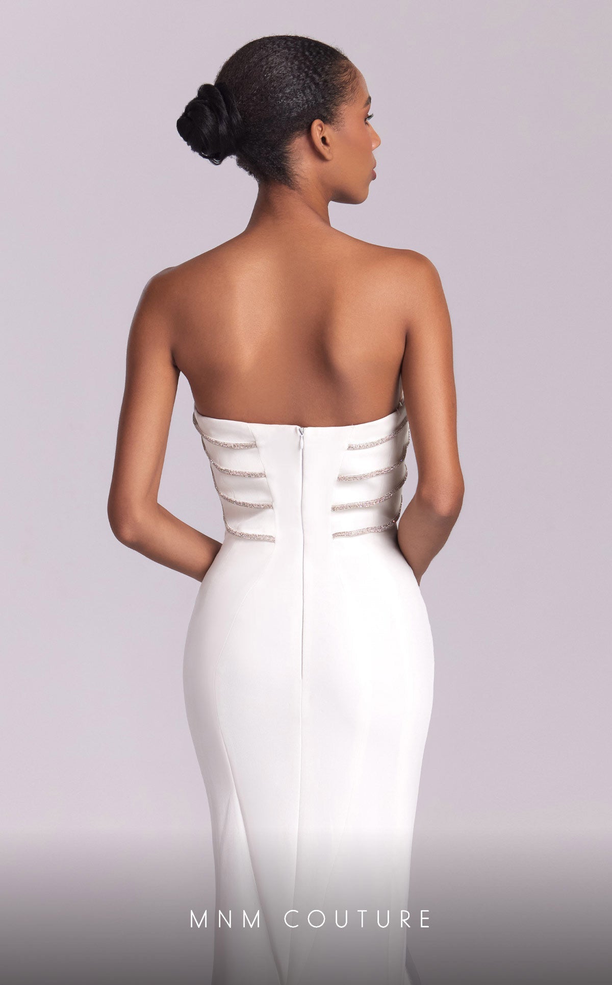 Prom Dresses Long Mermaid Formal Beaded Metallic Prom Dress Off White/Silver