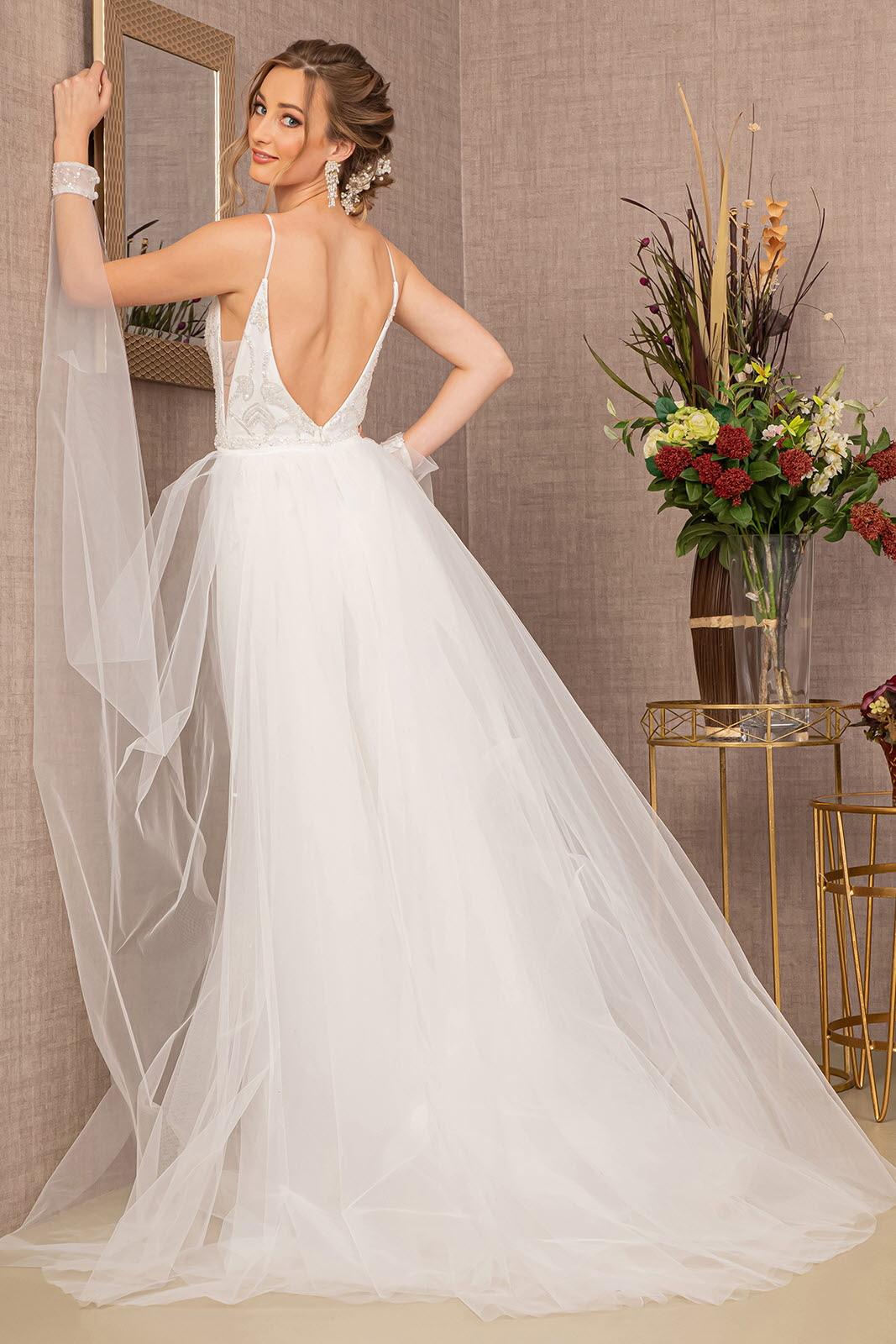 Wedding Dresses Long Spaghetti Strap Wedding Dress Ivory