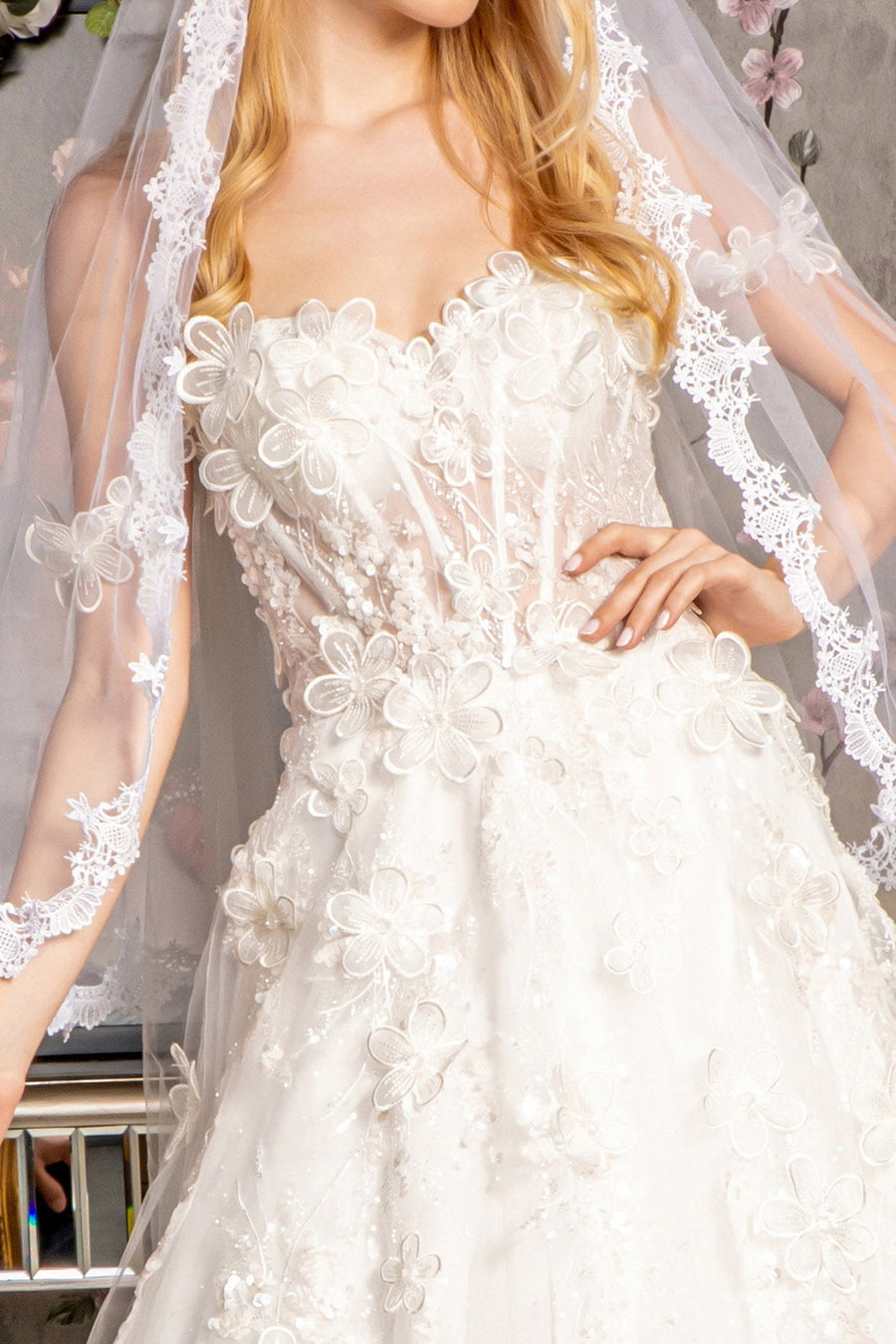 Wedding Dresses Side Drapes A line Long Wedding Dress Ivory