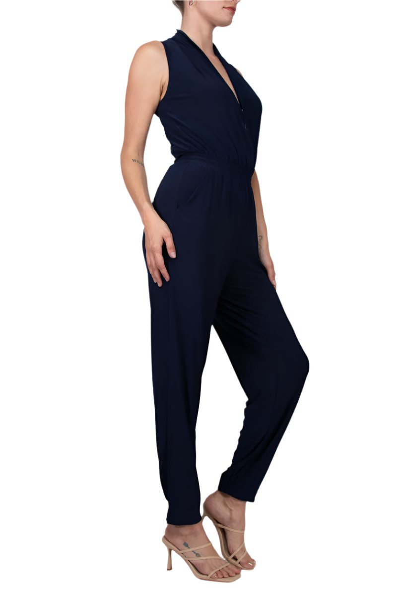 Jumpsuit Long Formal Pocket Jumpsuit Navy