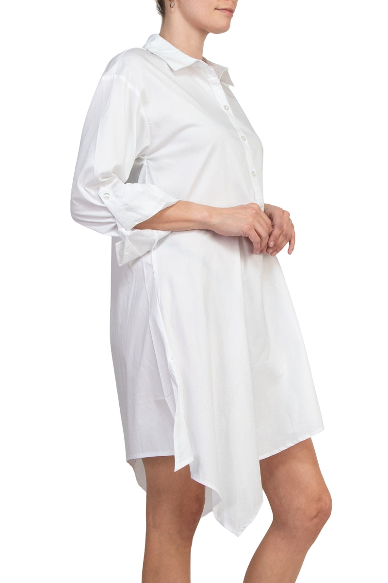 Cocktail Dresses Short Cocktail Shirt Dress Bright White