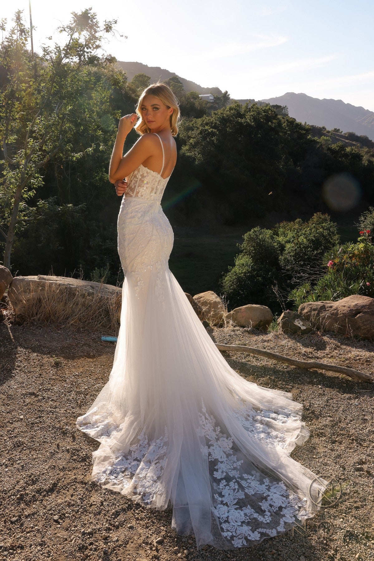 Wedding Dresses Long˜Fitted Mermaid Wedding Dress White