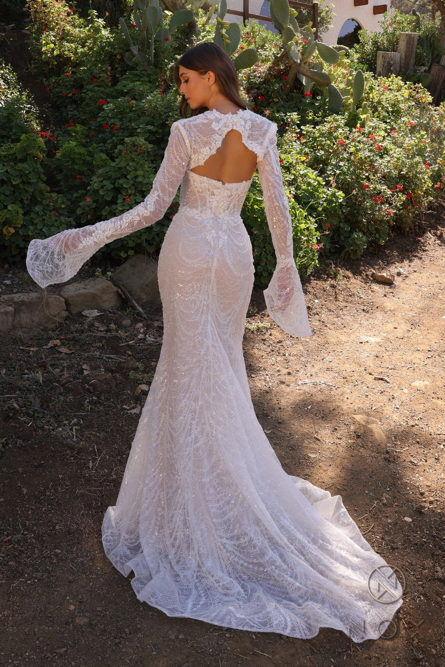 Wedding Dresses Long Fitted Mermaid Wedding Dress White Nude