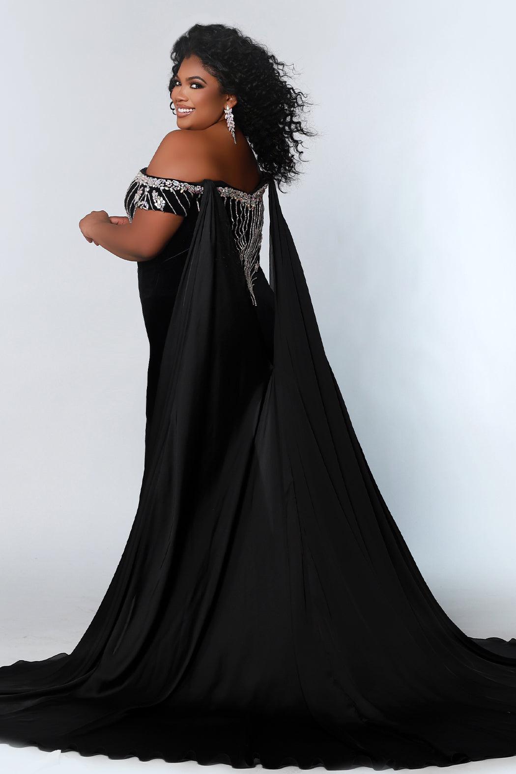 Prom Dresses Long Off Shoulder Prom Plus Size Formal Gown Onyx