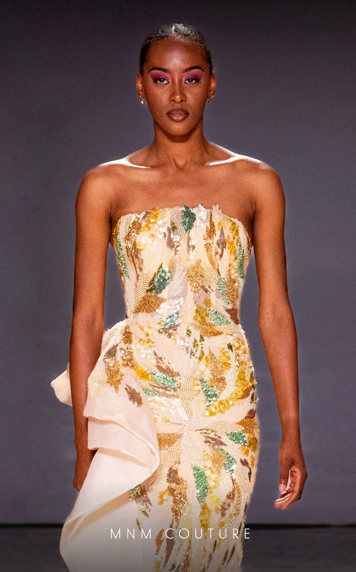 Prom Dresses Fitted Long Formal Beaded Sequin Ruffle Prom Dress Yellow