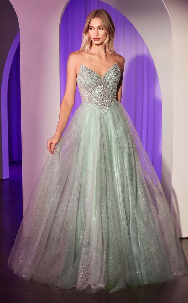 Prom Dresses Long A Line Formal Prom Beaded Dress Sage
