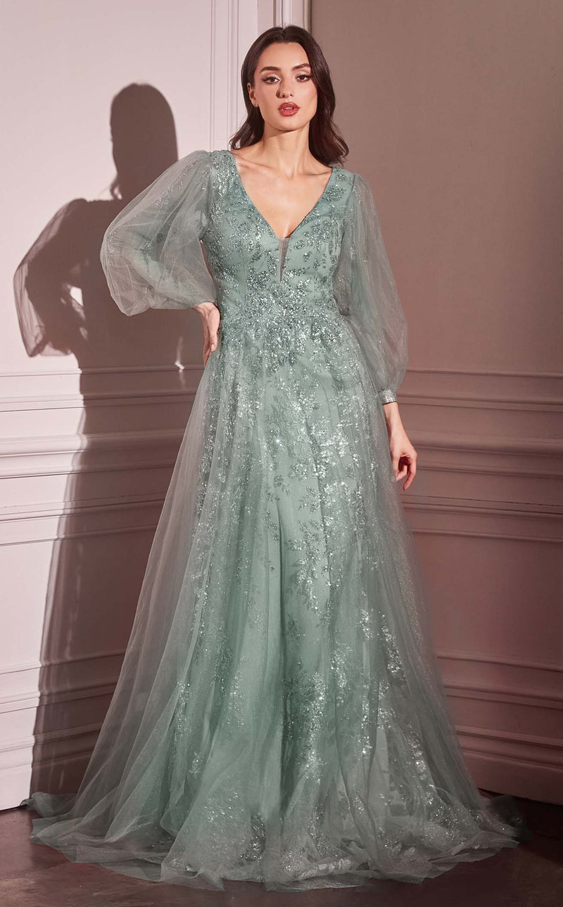 فستان أم العروس الرسمي الطويل والمتواضع من LaDivine CD0102