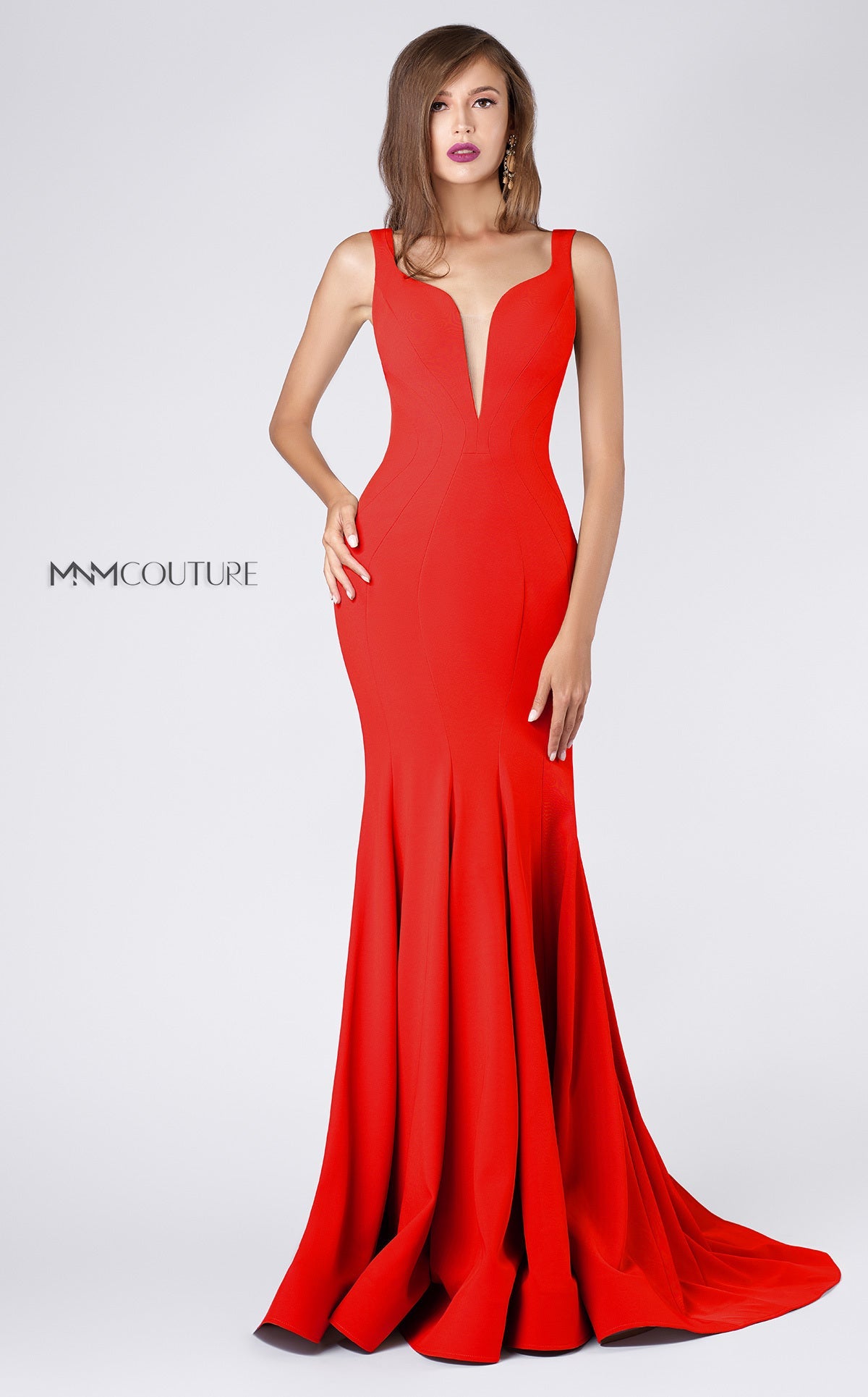 Formal Dresses Fitted Long Formal Mermaid Evening Dress Red