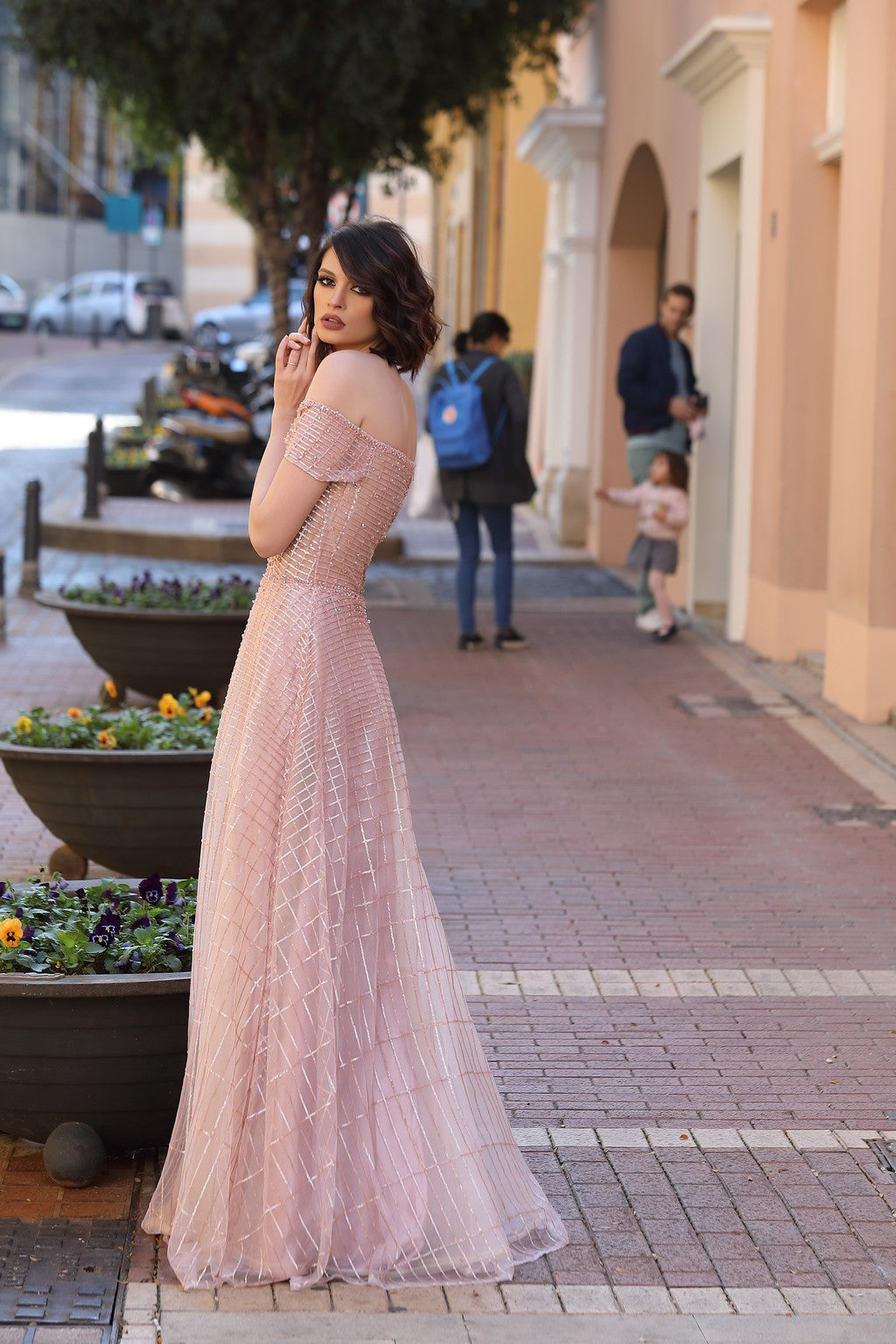 Formal Dresses Prom Long Formal A Line Evening Dress Blush