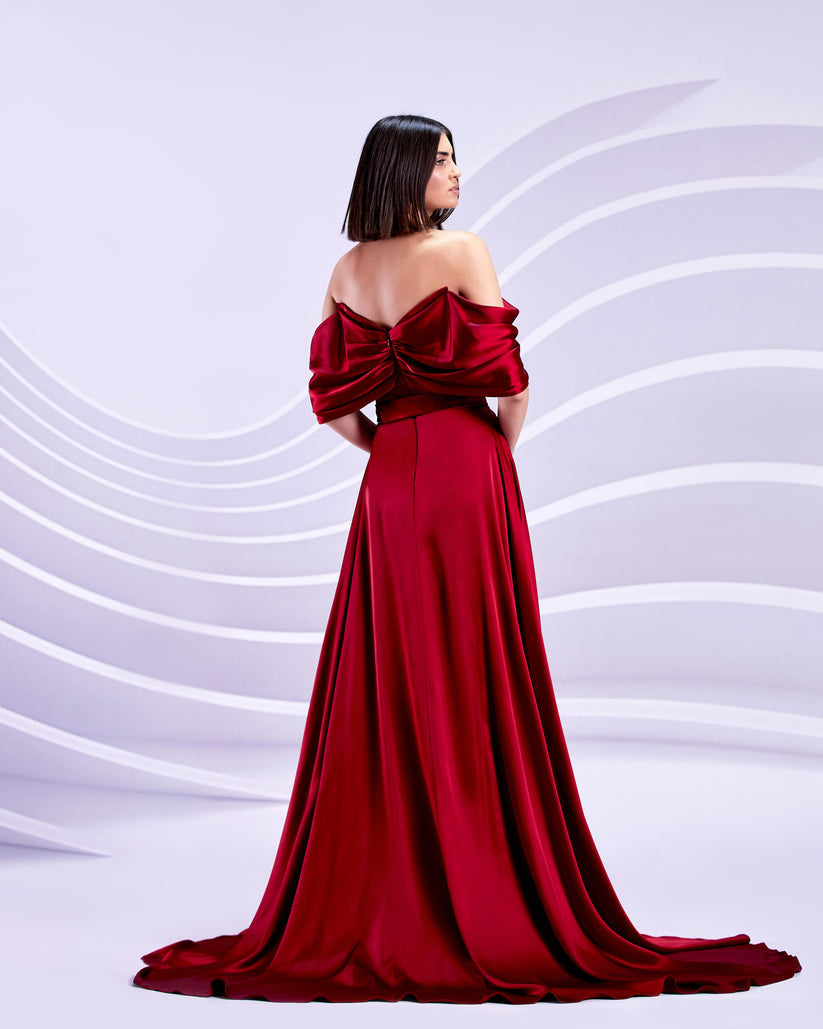 Prom Dresses Long Prom Slit Formal Evening Dress Red