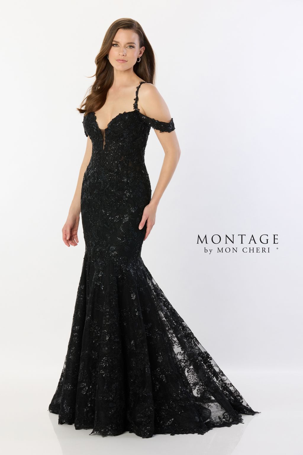 Formal Dresses Long Lace Sequin Mermaid Evening Formal Dress Black