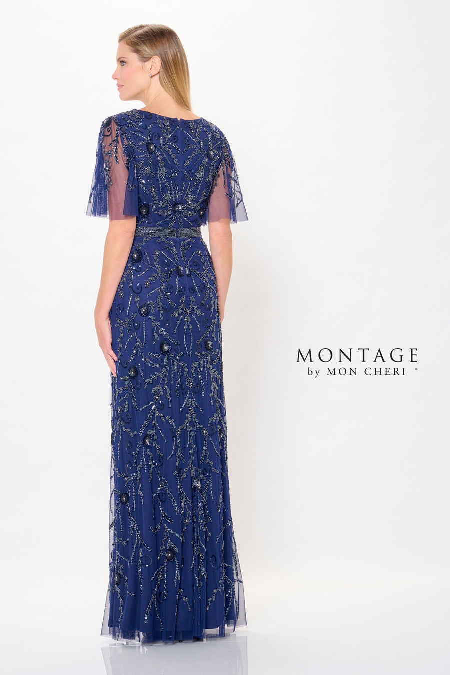 Mother of the Bride Dresses Long Formal Beaded A Line Mother of the Bride Dress Navy Blue