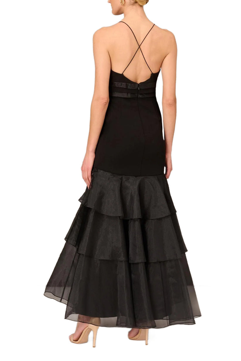 Prom Dresses Long Ruffle Formal Prom Dress BLACK