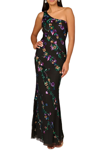 Formal Dresses Beaded Long Formal Mermaid Evening Dress Black Multi