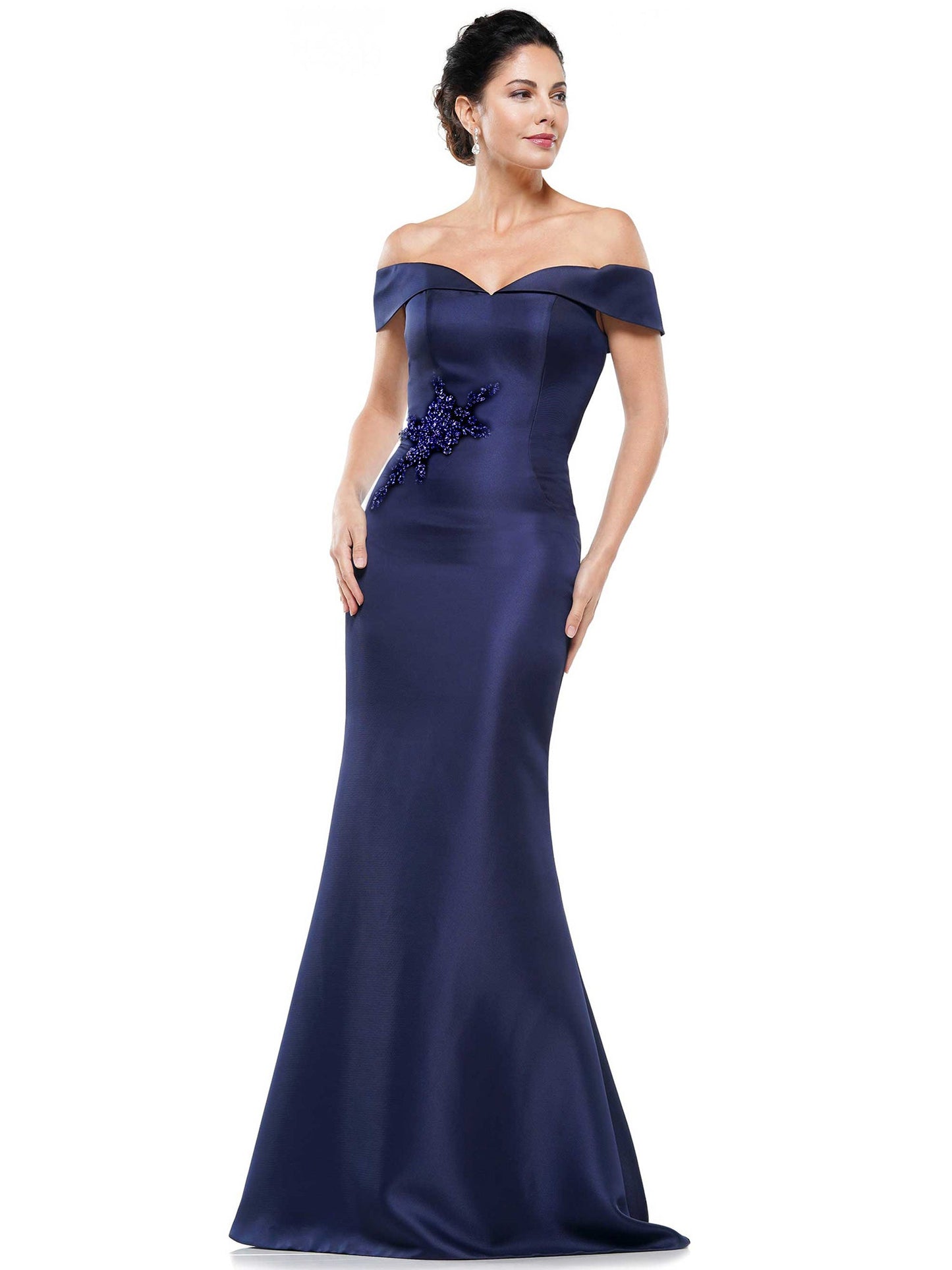 Marsoni Mother of the Bride Long Satin Dress 1003 - The Dress Outlet