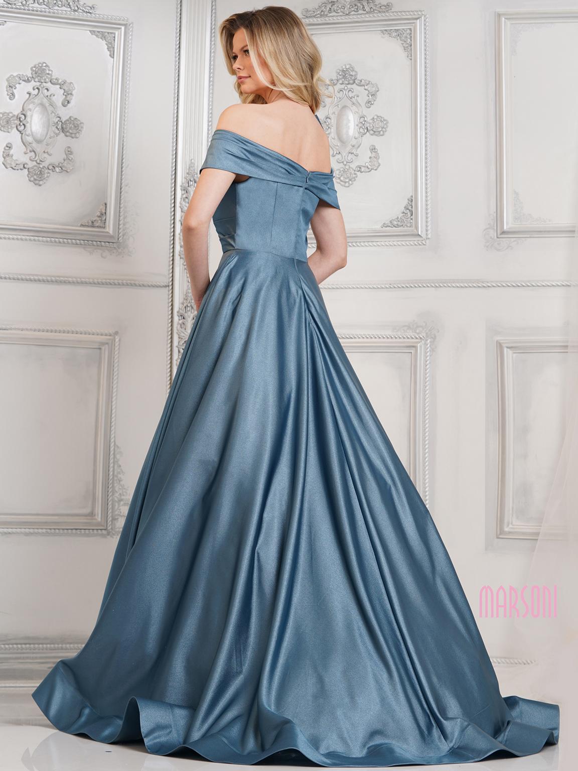 Formal Dresses Long Formal Prom A Line Dress Slate Blue