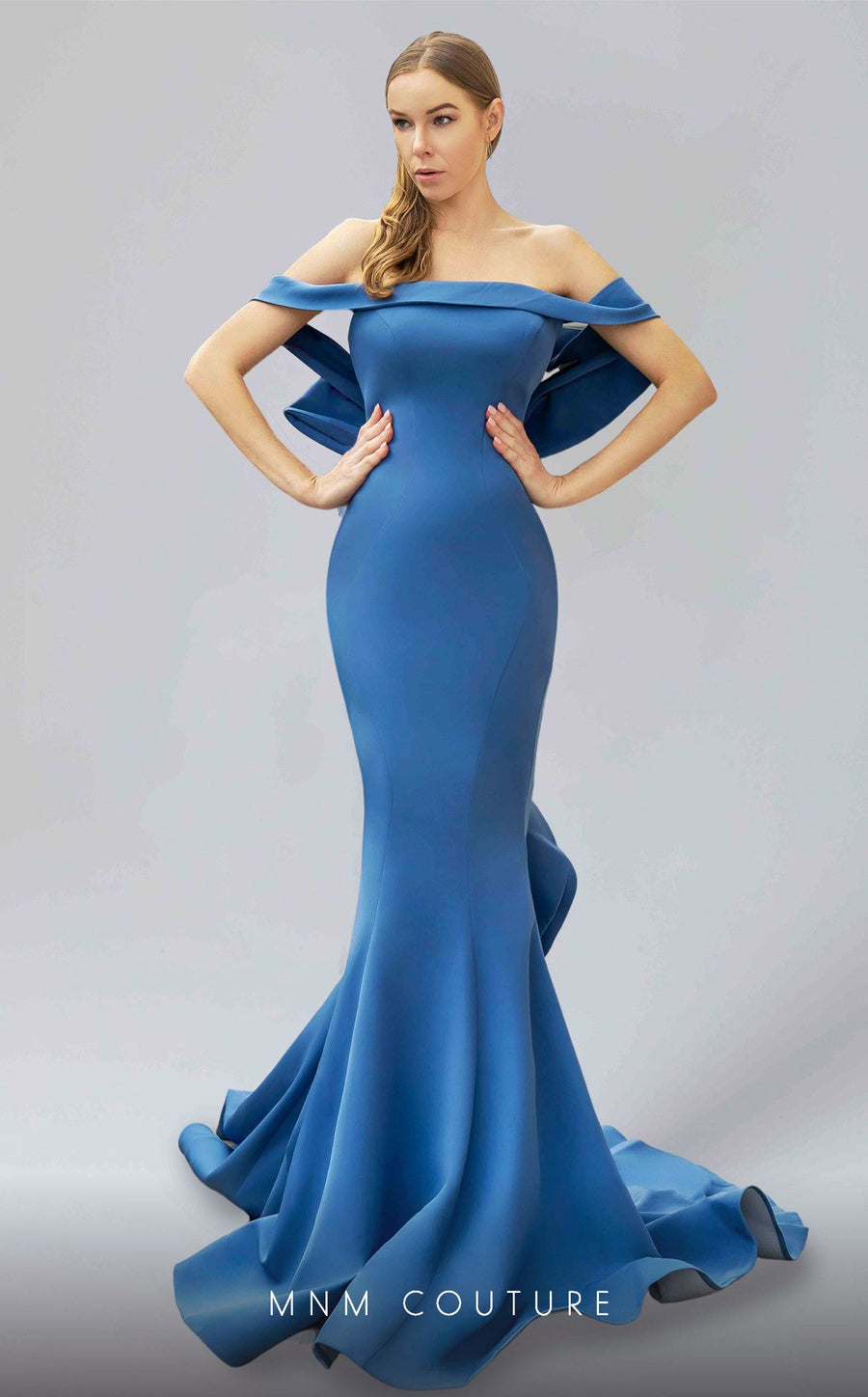 Formal Dresses Long Evening Gown Mermaid Ruffle Formal Dress Blue