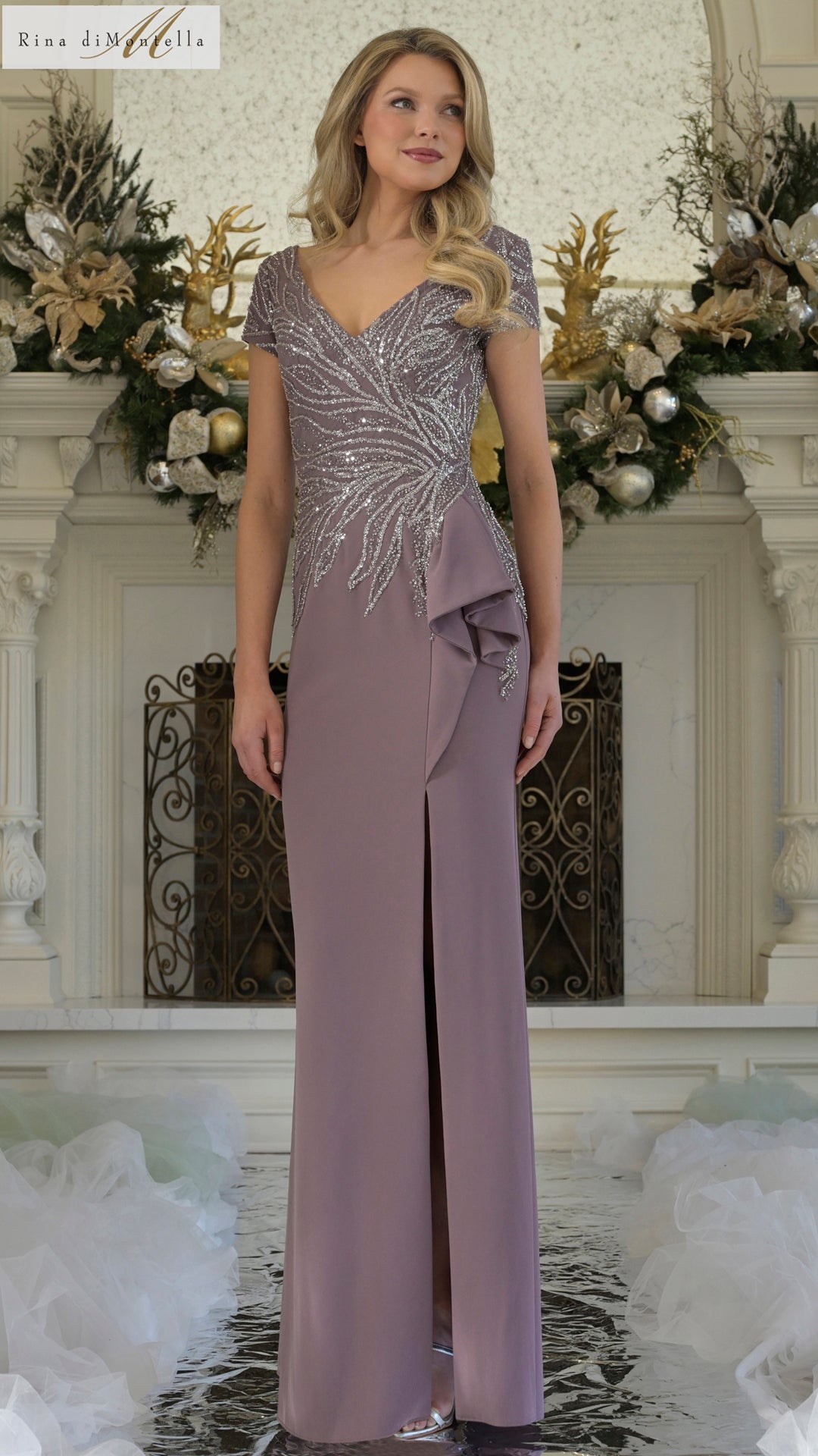 Mother of the Bride Dresses Long Formal Ruffle Evening Mother of the Bride Dress Victorian Lilac