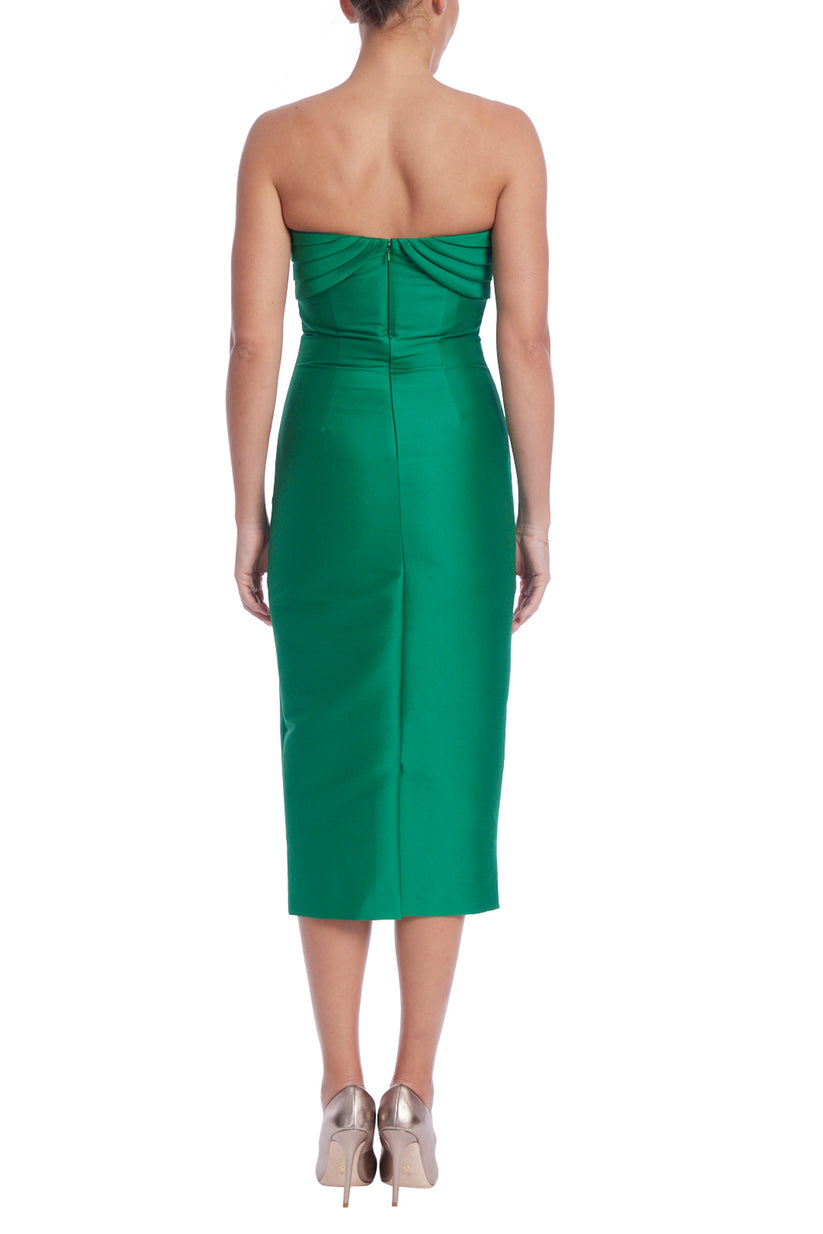 Cocktail Dresses Fitted Short Midi Cocktail Dress Emerald
