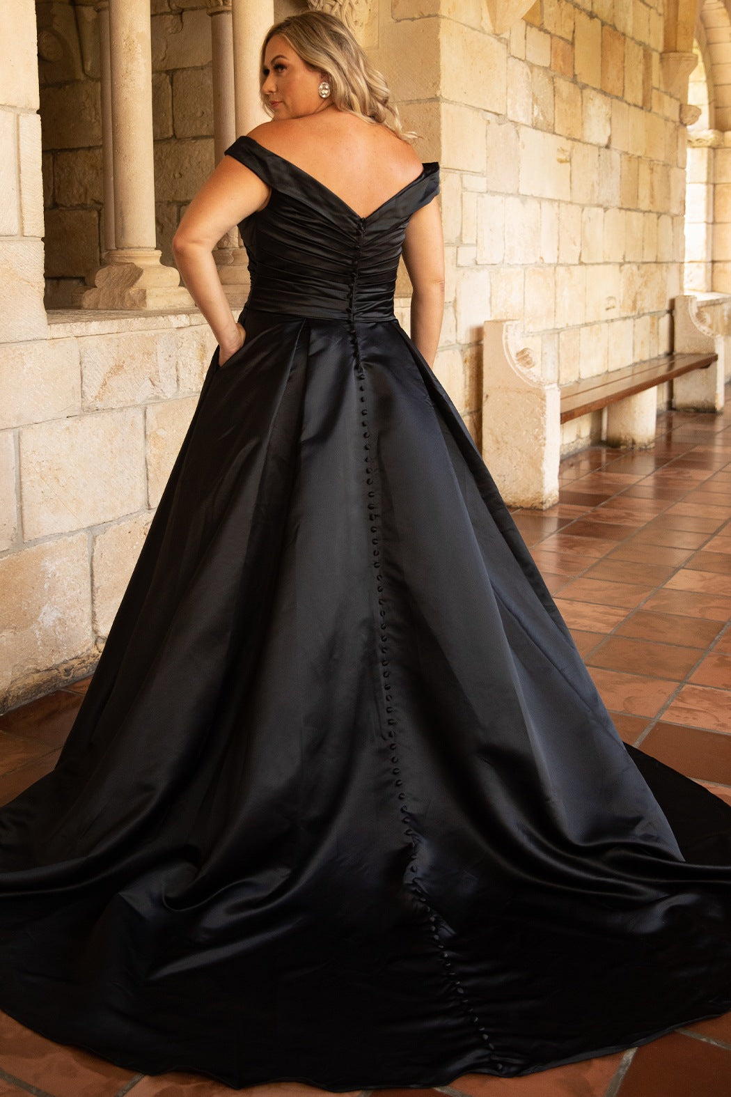 Wedding Dresses Long Bridal Gown Pleated A Line Wedding Dress Black
