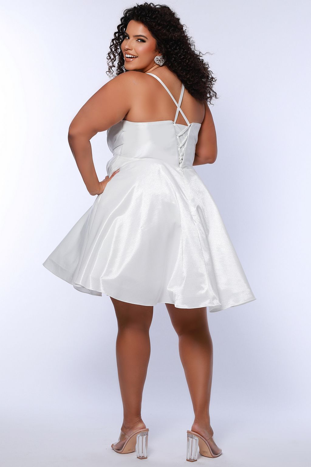 Wedding Dresses Short A Line Pleated Wedding Dress Ivory