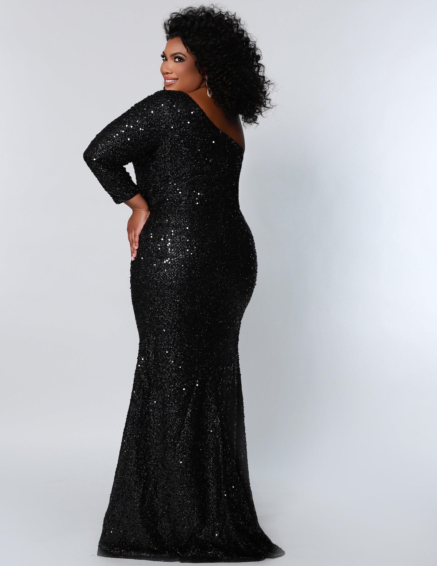 Long Plus Size Formal Prom Dress Onyx