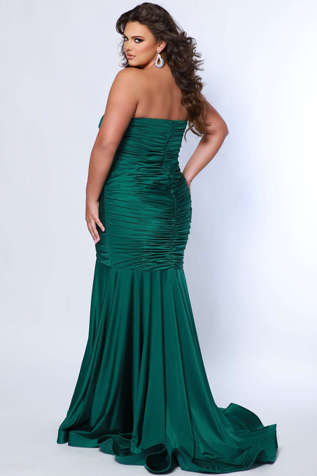 Plus Size Dresses Long Mermaid Formal Plus Size Prom Dress Forest