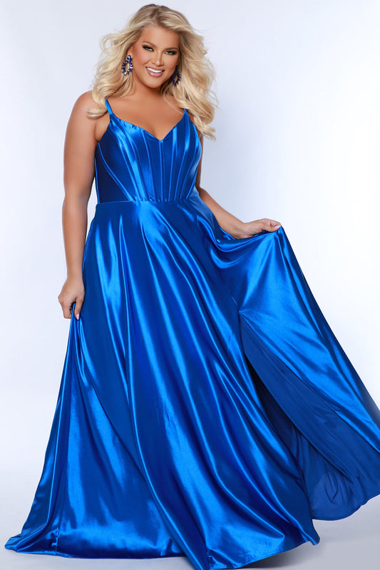 Plus Size Dresses Plus Size A Line Corset Formal Prom Dress Royal