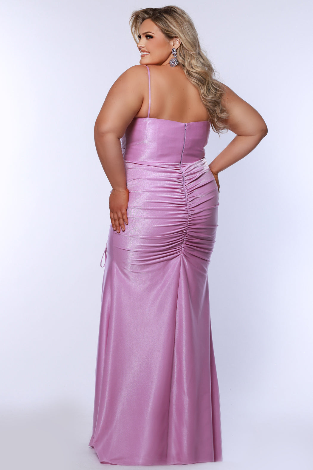 Prom Dresses Long Formal Fitted Ruched Plus Size Prom Dress Periwinkle